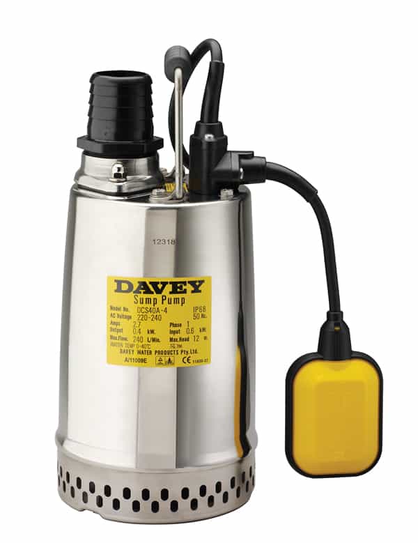 Davey Double Cased Stainless Steel Sump Pump (Large)
